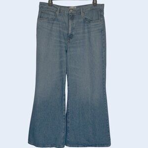 FRAME Women’s Wide Leg Jeans – Classic Blue Denim | Size 33 | Excellent Conditio